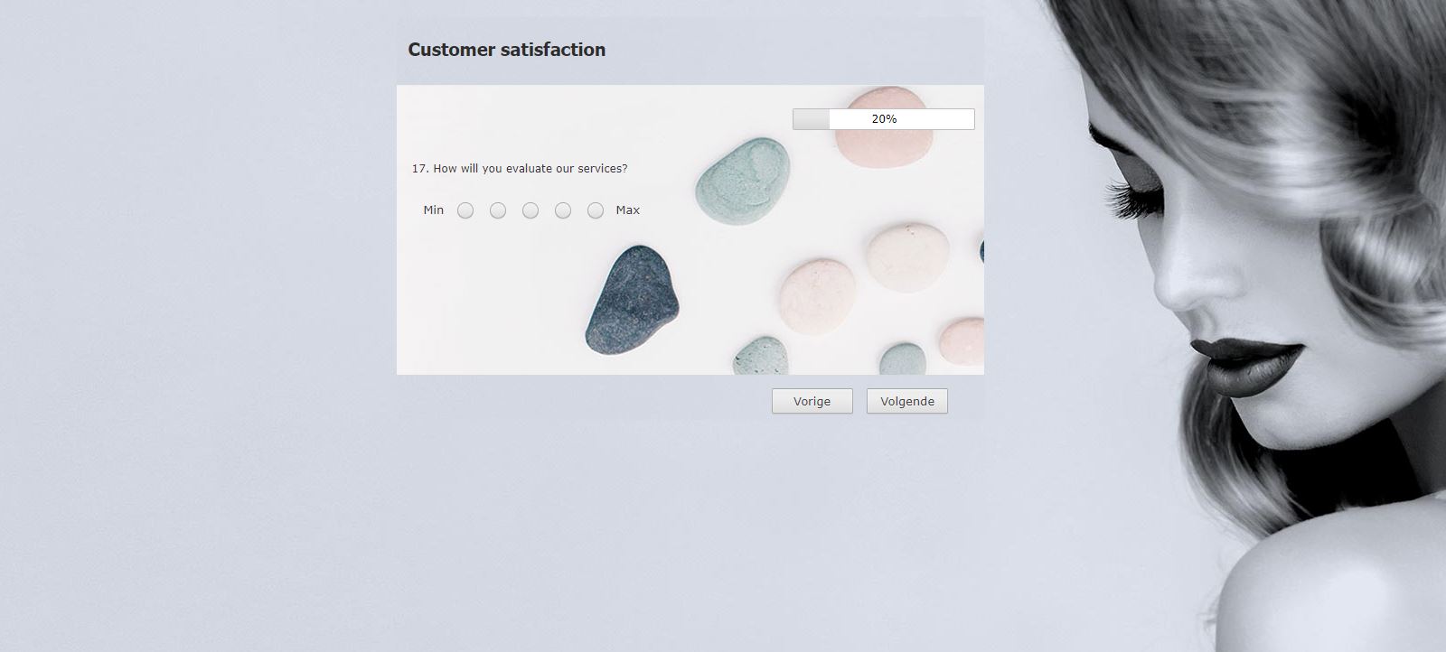 Survey with image background
