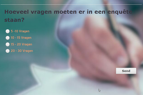 Aantal vragen in een enqu&ecirc;te